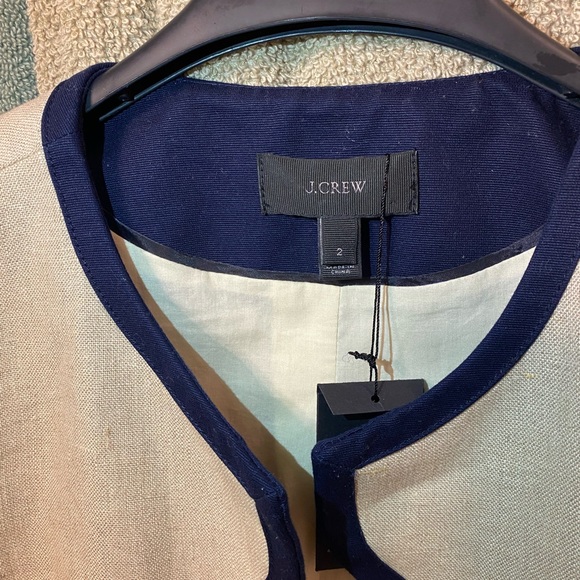 J. Crew Scallop Linen Jacket - Picture 3 of 9